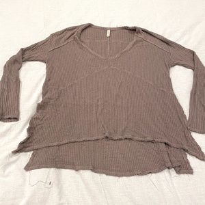 Free People Waffle Knit Long Sleeve